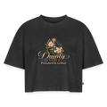 Women's Oversized Organic Cropped T-Shirt - heather anthracite